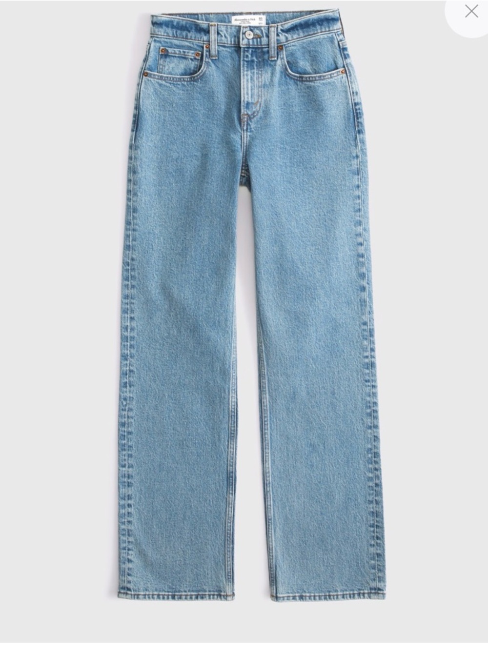 Abercrombie & Fitch Light Blue High-Rise Straight Jeans